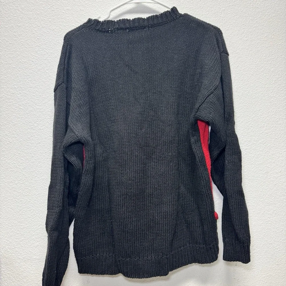 Hasting Smith Ugly Christmas Sweater Holiday Window House Medium‎ Black